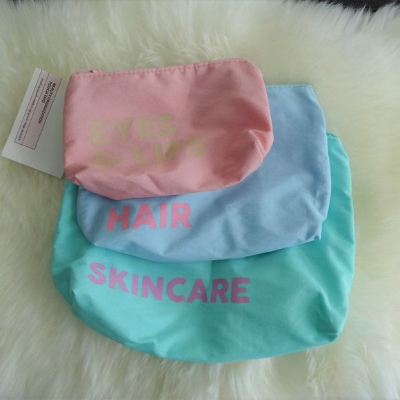 Macy's Handbags - Beauty Organization Pouch Trio New